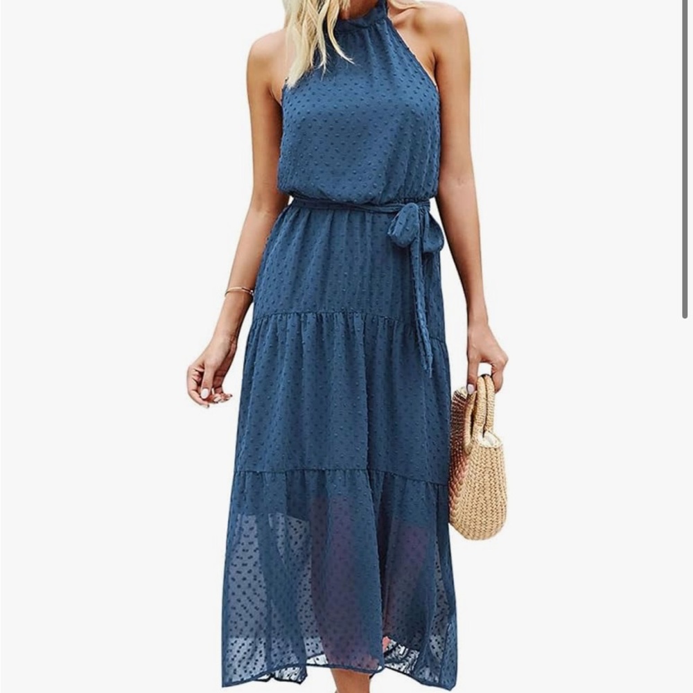 Pretty garden halter dress